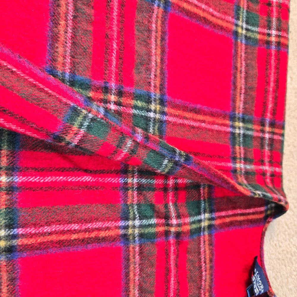 100% Lambswool Tartan Wrap Red Plaid Balmoral Scotland - Picture 7 of 10